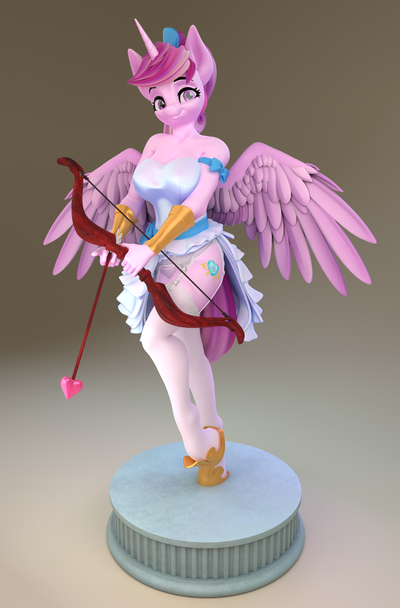anthro princesse cadence sfw art mlp poney velu alicorne cupidon robe alimenter arc queue cheval 3d print model - Mito3D