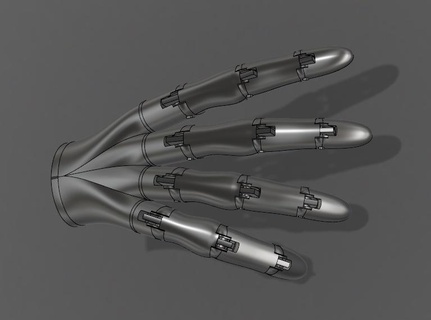 anthromod hand v20 draft prosthetic robot robotics 3d print model - Mito3D