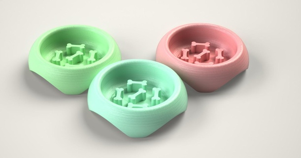 anti glutton cane ciotola pranzo scatola ghiottone animali 3d print model - Mito3D