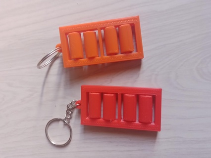 anti-stress mobile key ring 4 bearings keychain rings keyring keys keyrings stress mobiles 3d print model - Mito3D