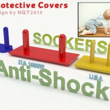 anti shock di protezione socker bambini nqt2015 casa parti ricambio i fori titolare il coperchio anti-shock 3d print model - Mito3D