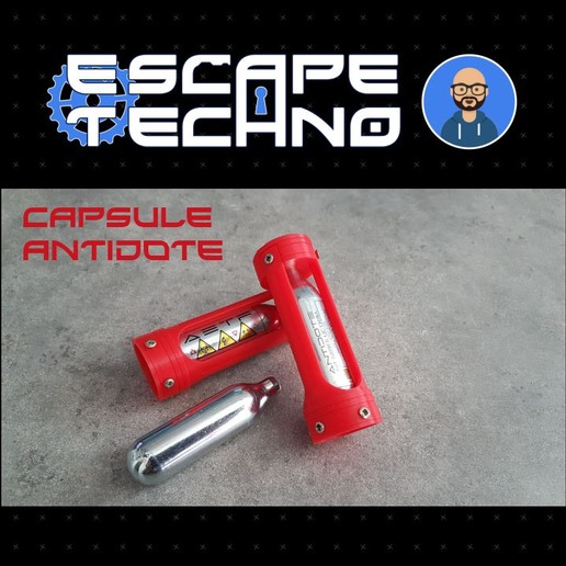 antidote capsule - escape game diy escapegame viral 3D print model - Mito3D