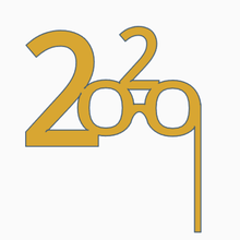 antifaz Maske 2020 home Dekor neues Jahr frohes Brille feliz ao nuevo 2020-logo extrusion 3d print model - Mito3D