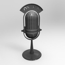 antik-Luft-Mikrofon gadget old-fashioned Sammlung 3d print model - Mito3D