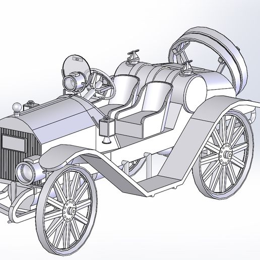 Antiguidade carro jogos 3D print model - Mito3D