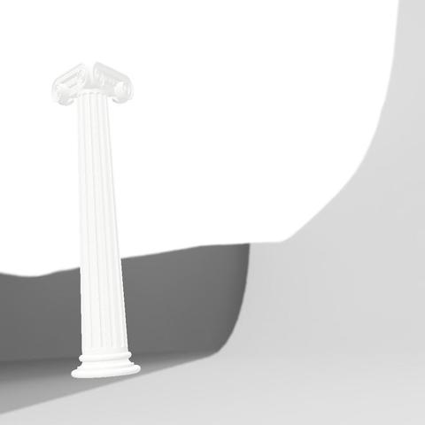 antique column top 3 sides architecture decor 3D print model - Mito3D