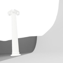 antiga coluna top 3 lados arquitetura decoração 3d print model - Mito3D