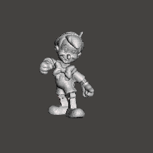 antiguo figurilla pinocho muñeca BULLYLAND disney Arte figura 3d print model - Mito3D