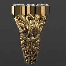 antigos senhores homens anel de pavão jóias jóia krishna deus hindu ganesha ouro prata antiguidades diamante printable estátua laxmi saraswati buda shivji zbrush cnc anéis 3d print model - Mito3D