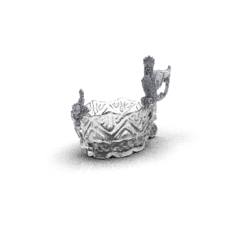 Antiquität Griff Motiv antique kovsh cut glass indian silver Versteigerung bowl europeon british 3d print model - Mito3D