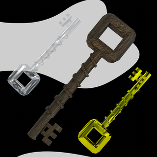 antico chiave arte arte chiave serratura sicuro antico vecchio 3d print model - Mito3D