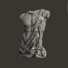 Antiguidade masculino tronco + rachaduras vela arte homem corpo sexy estátua escultura mofo 3d print model - Mito3D