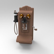 antique wall phone classic telephone oldphone wallphone antiquewallphone halloo juhannproduct classicphone 3d print model - Mito3D