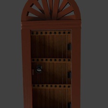 antique porte en bois arc de l'architecture milieu rural dioramas scène la nativité ho les trains maisons murs 3d print model - Mito3D