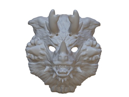 antler werewolf mask animal cosplay wolf 3d print model - Mito3D