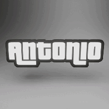 antonio - illuminated sign 3d print model - Mito3D