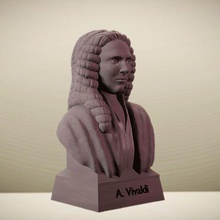 antonio vivaldi various four seasons composition composer sculpture musician music art venice italy 3d print model - Mito3D