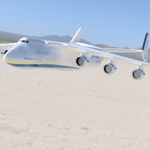 Antonov uçak 3D print model - Mito3D