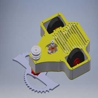 antweight horizontal bar spinner - tiger shark v1 battle battlebot battlebots combat robot robotics robots bots electronics 3d print model - Mito3D