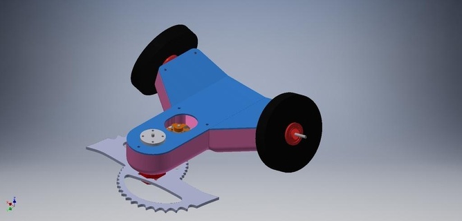 antweight horizontal bar spinner - tiger shark v4 antweight antweights battlebot battlebots combat combat bot combat robot robot robotics 3d printing  3d print model - Mito3D