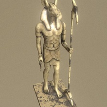 anubis art egipto egipcio estatuas modelo 3d arena ra ankh de desecho edad dioses horus egipto-la escultura 3dprint 3dprinting 3d print model - Mito3D