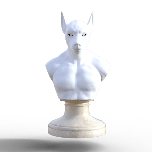 anubis a arte o egito do busto figurine 3D print model - Mito3D