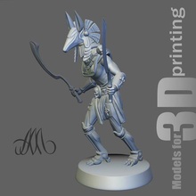anubis art mythical creature humanoid character egypt egyptian god statue sculpture miniatures sci fi bird print printing printable fantasy game 3d print model - Mito3D