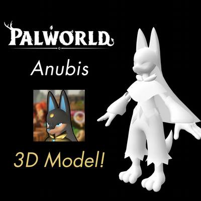 anubis 3d modèle monde pal copain jeu pokémon xbox 3d print model - Mito3D