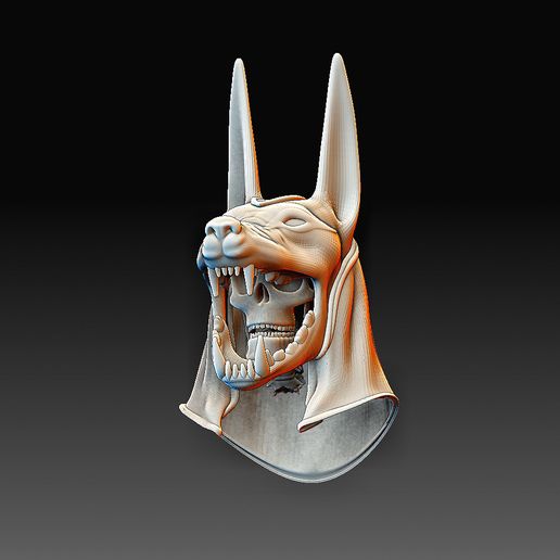 anubis máscara Arte criaturas imprimible modelo alto escuela politécnica juguete 3D print model - Mito3D