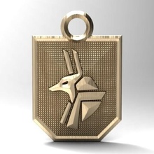 anubis pendant jewelry egyptian god symbol keychain keyring 3d print model - Mito3D