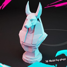 anubis poly yiixpe egypt low games toy game re-entry supply car street figurines concept robot art black girls cute manga anime skull model telephone camping beach covid animal decoration 3d print model - Mito3D
