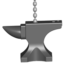anvil pull ball chain keychain knob handle fob finials keyring string decor 3d print model - Mito3D