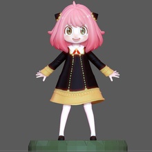 anya schmieden Spion Familie niedlich Mädchen Anime Charakter 3d drucken Modell 3d print model - Mito3D