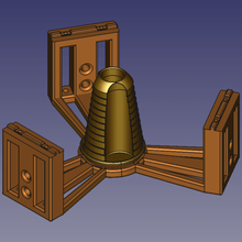 anycubic kossel plus top interne spool-Halter - behoben tool linear erstellt von freecad filament spool holder v017 2020 aus spoolholder 3d-Drucker Teile 3d print model - Mito3D