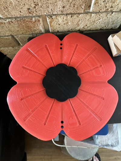anzac day poppy flowers war military aussie 3d print model - Mito3D