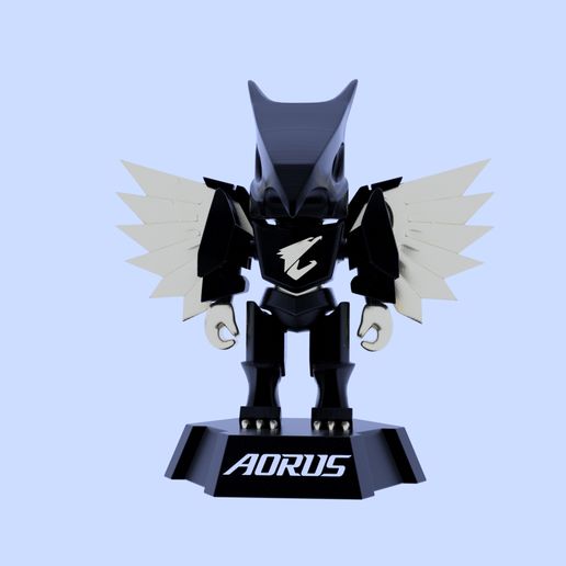 aorus mascota 20 jugador gigabyte 3D print model - Mito3D