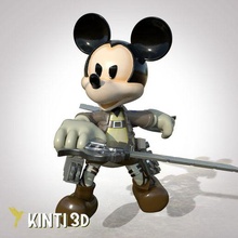 aot Mickey attaque Titan shingeki kyojin anime 3d imprimé sondage corps figures résine impressions fdm 3d print model - Mito3D