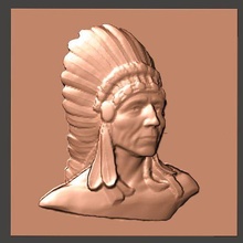 apache jefe indio decoración llavero mujer Sla 3d print model - Mito3D