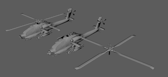apache helicóptero brinquedo 3d print model - Mito3D