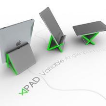apad variable angle ipad dock home apexstudio pomme chargeur sockel banc des accuss titulaire chez-soi 2 iphone sonorit station 3d print model - Mito3D