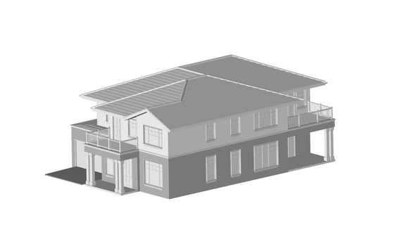 apartman ev villa köy 3d print model - Mito3D