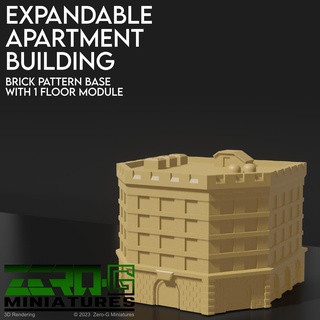 apartment building - expandable 1 285 300 3d print 6 mm battlefield epic future game miniature resin scenery scifi tabletop terrain wargame wargaming 3d print model - Mito3D