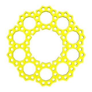 aperiódico manubrio 5 estructural geometría matemáticas modelo vástago educación geométrico topología 3d print model - Mito3D
