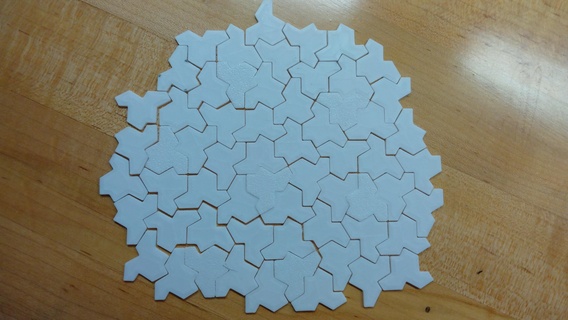 aperiodic monotile einstein tile shape puzzle infinite 3d print model - Mito3D
