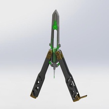 apex leggende - octane butterfly knife vari cosplay pack legacy coltello numero di ottano 3d print model - Mito3D