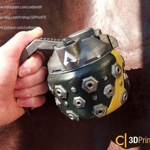 apéndice leyendas granada frag juego cosplay apuntalar 3d print model - Mito3D
