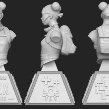 apexlegends busto línea vida modelo juegos Arte médico 3d print model - Mito3D