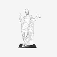 afrodite pendente contro il pilastro del louvre di parigi art museo muse du francia 3d print model - Mito3D