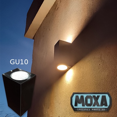 aplique luz bidireccional gu10 arquitectura exterior luces iluminacion casa jardín 3d print model - Mito3D