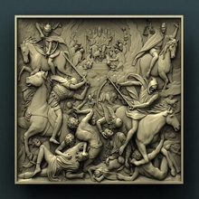 apocalipsis art cnc panno relief carved 3d stl model 3d print model - Mito3D